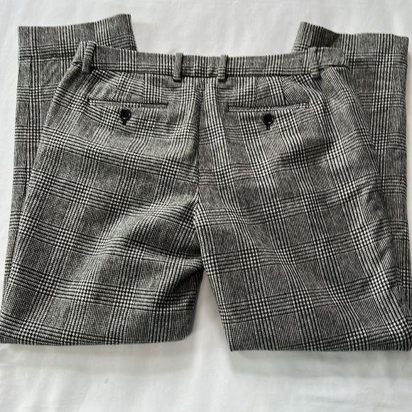 J Crew Factory Black/White Plaid Wool Blend Pants - Picture 4 of 6